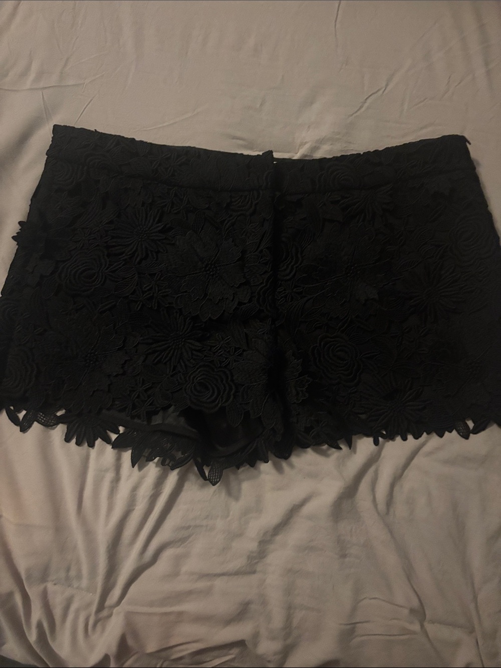 Milly Black Floral Lace Shorts